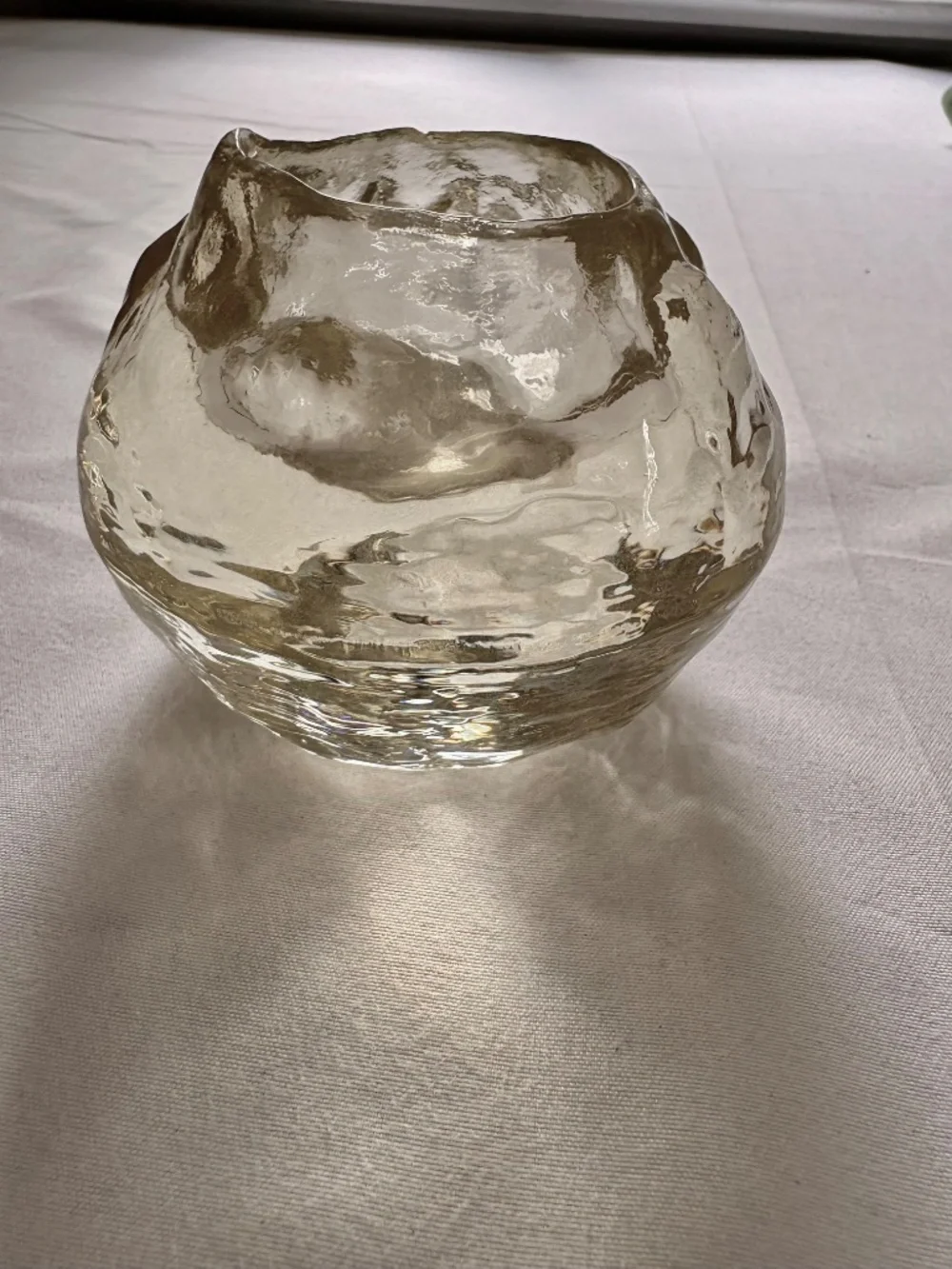 Vintage Kosta Boda Snowball Molded Crystal Votive Candle Holder 3
